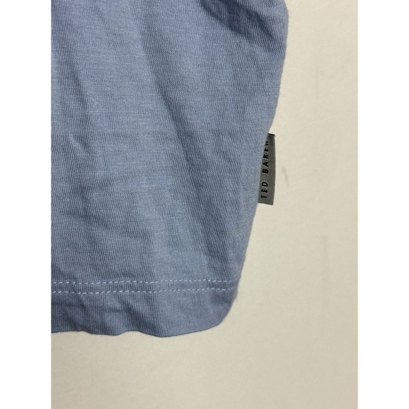 Ted Baker Mens Sz 4 Polo T Shirt Collared Cotton Casual Pale Blue - Picture 3 of 6